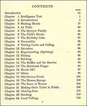 Conventional Table of Contents